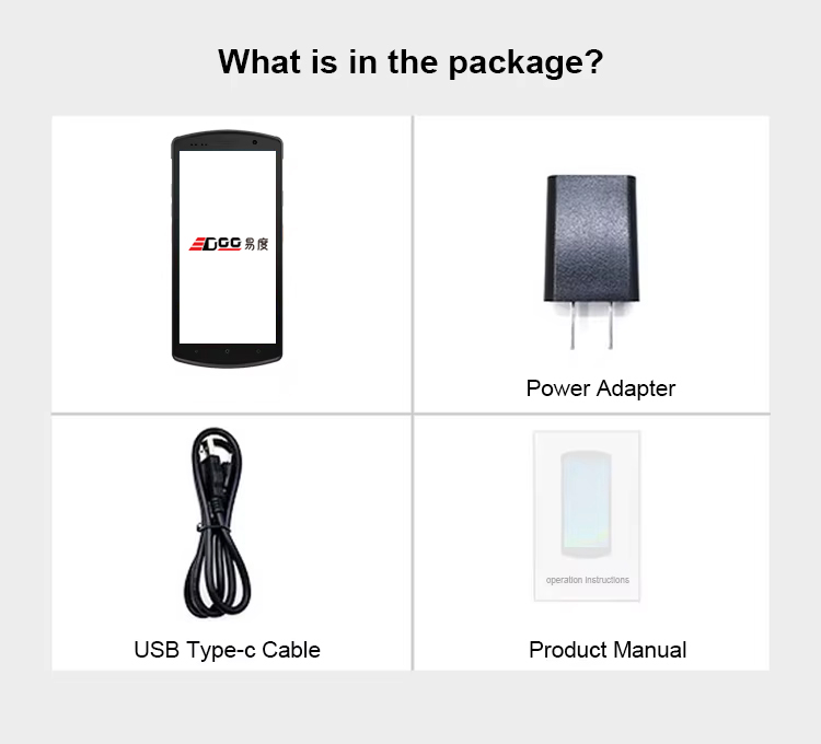EDOO M82 Android Handheld 5G Mobile Terminal Pda IP68 1d 2d Barcode Scanner NFC Reader  With Removeable Battery 5000mAh