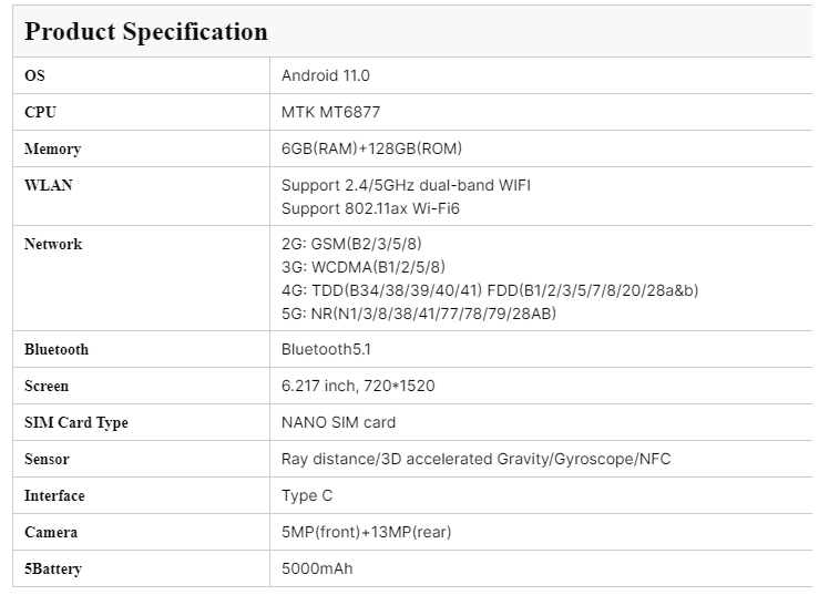 EDOO M82 Android Handheld 5G Mobile Terminal Pda IP68 1d 2d Barcode Scanner NFC Reader  With Removeable Battery 5000mAh