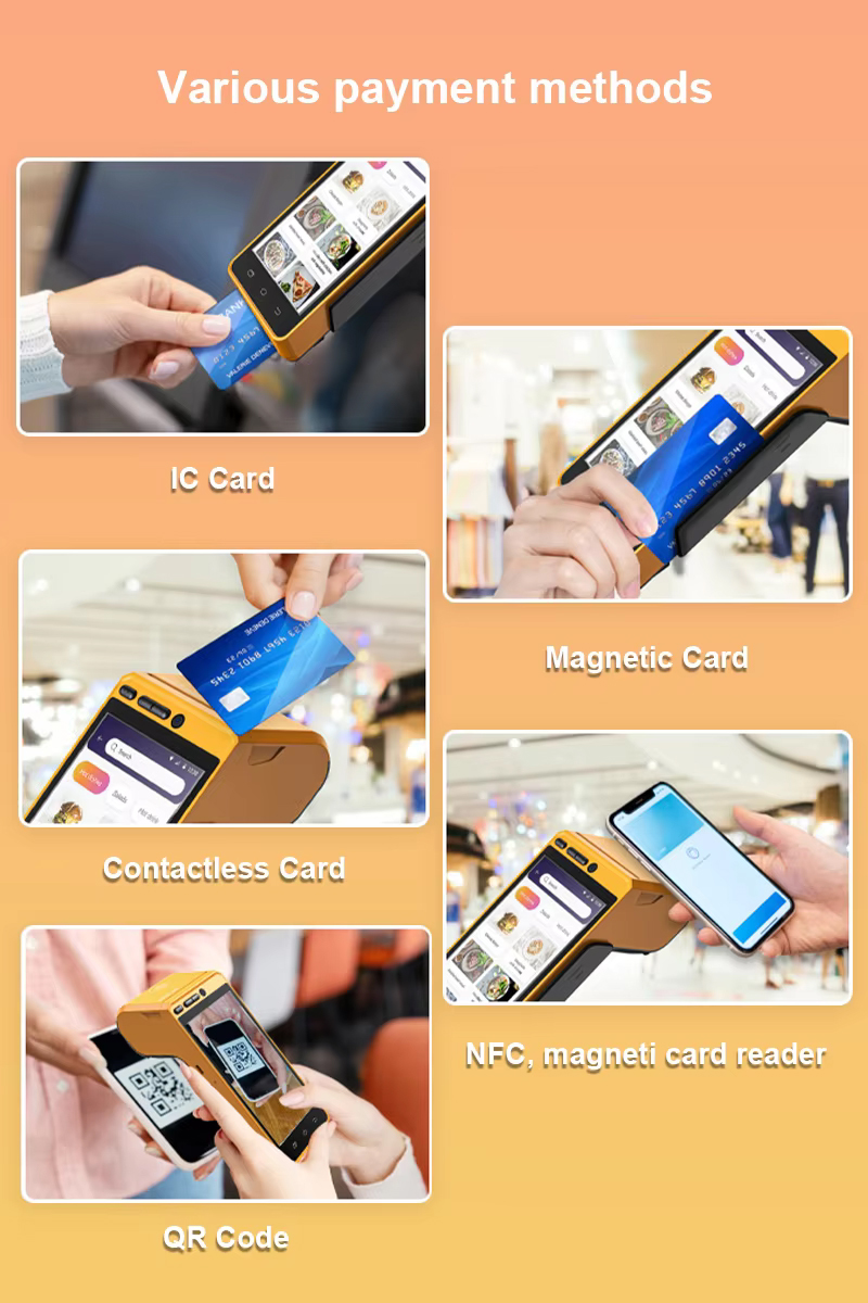 DEOO EP600 Android12 2GB Ram 16GB Rom 4G Hand Bill Machine Magnetic Card NFC Handheld Mobile Portable Cash Register POS System