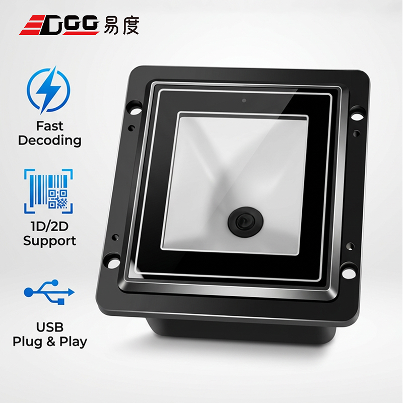 EDOO F46 Fixed Mount Barcode Scanner Module 2D QR Code USB RS232 Interface Waterproof Outdoor Use 